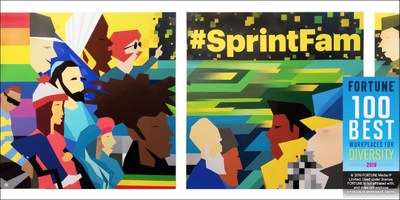Sprint commissioned Kansas City based artist Phil Shafer of Sike Style to create a mural celebrating the diversity of our #SprintFam.
