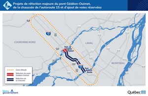Projets de réfection majeure du pont Gédéon-Ouimet, de la chaussée de l'autoroute 15 et d'ajout de voies réservées - Lancement de l'appel d'offres pour la réalisation de l'étude d'opportunité du projet