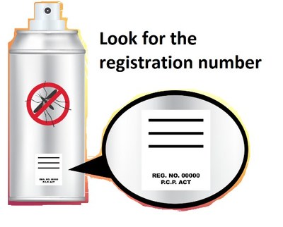 Pest Control Products Act (PCPA) registration number (CNW Group/Health Canada)