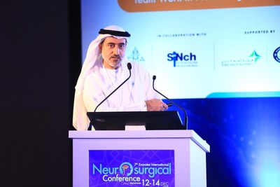 Opening address by Dr. Mohamed Sultan Al-Olama, President of Emirates Society of Neurological Surgeons (PRNewsfoto/Emirates Society of Neurologica)