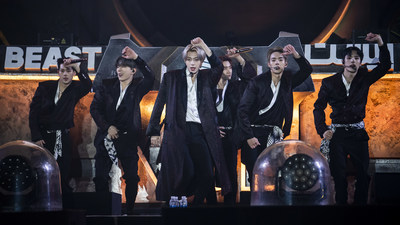 Monsta X perform during MDL Beast, a three day festival in Riyadh, Saudi Arabia, bringing together the best in music, performing arts and culture.