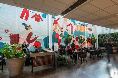 Ruelles vivantes et colorées à l’image de la métropole :  Cécile Gariépy fait un beau cadeau aux passagers (Groupe CNW/Aéroports de Montréal)