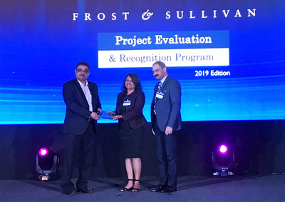 Priya Nekfar Thanawalla, Director-Project Services, Vestian receiving the award at an event held in Mumbai, December 2019.