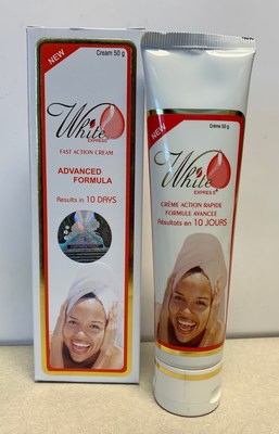 White Express Fast Action Cream Advanced Formula (outer carton and tube) (CNW Group/Health Canada)