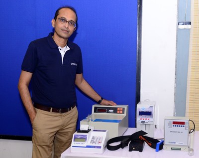 Shridhar Mehta, Director Prompt, showcasing the dairy equipments