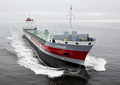 L'Exeborg est le premier navire ocanique  avoir atteint le Port de Montral sans escale en 2020 (Groupe CNW/Administration Portuaire de Montral)
