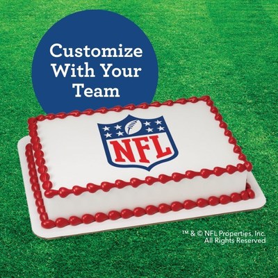 Score big at your playoff party with Baskin-Robbins’ ice cream cakes that can be customized with any of the 32 NFL® team logos.