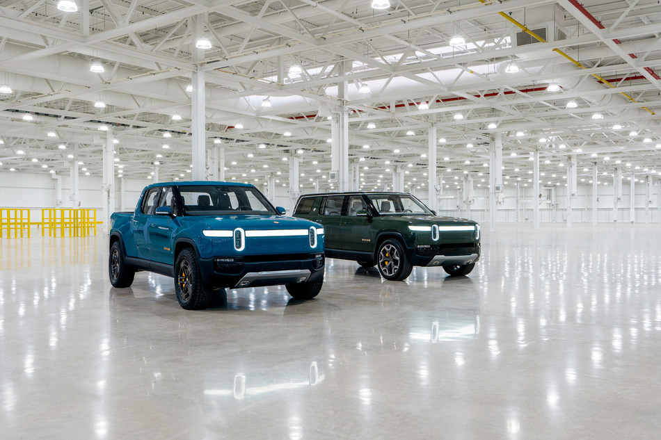 The Rivian R1T and R1S in Normal, Illinois.