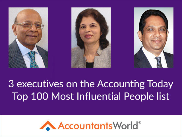 Dr. Chandra Bhasali, Sharada Bhansali and Hitendra R. Patil each selected to the Accounting Today Top 100 Most Influential People list.