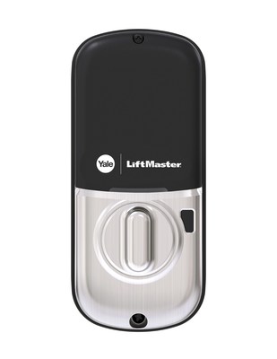 Yale|LiftMaster Deadbolt: A smart myQ-connected key-free deadbolt. Pair with included Lock Wi-Fi® Bridge to lock and unlock from your smartphone – no matter where you are.