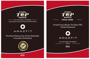 Huami Amazfit Honored the Most Noteworthy Smart Wearable Innovation Enterprise by IDG at CES and Amazfit Powerbuds Awarded the Best TWS Fitness Earphone