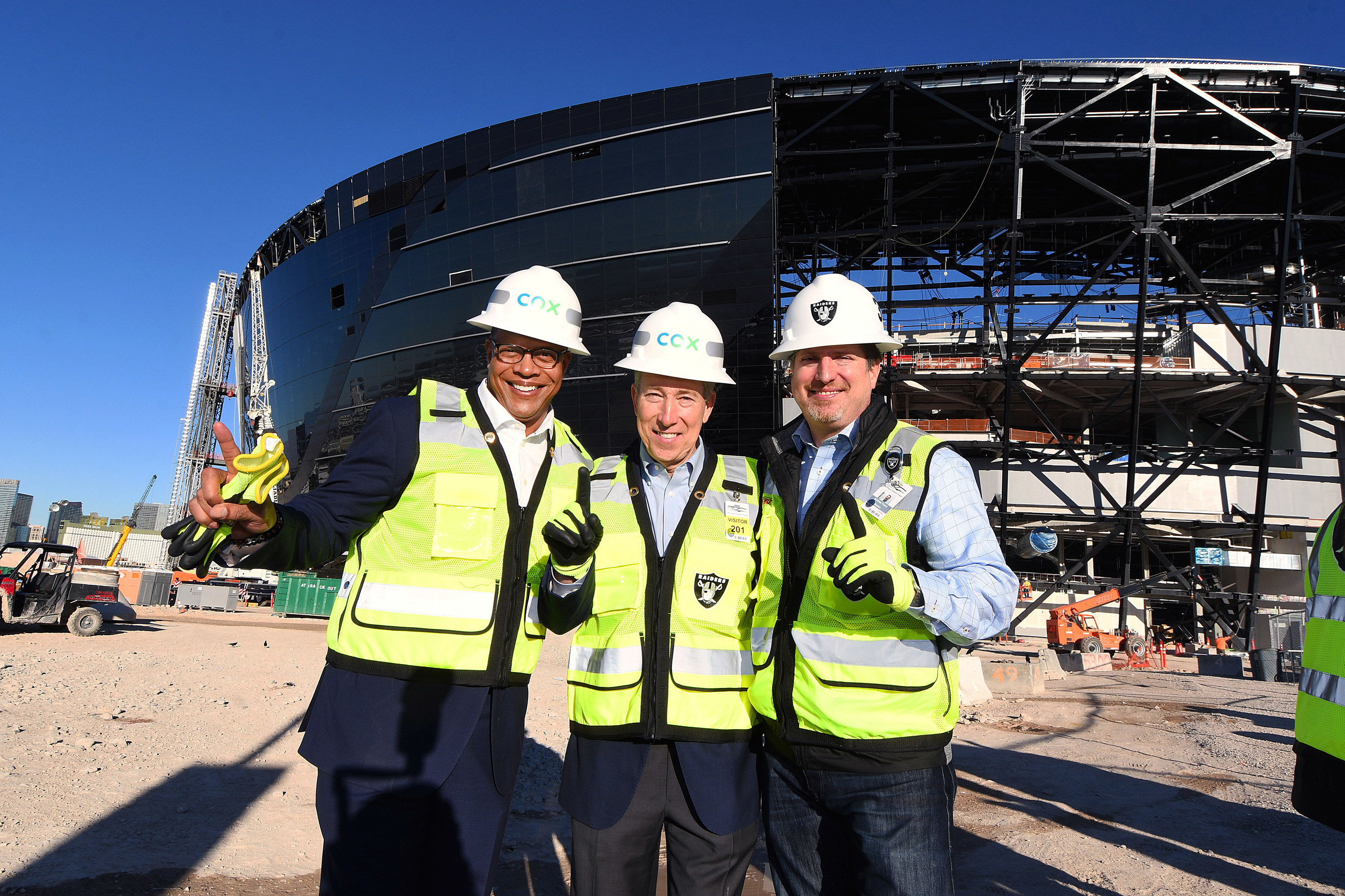 Construction progress continues at Allegiant Stadium, photo of