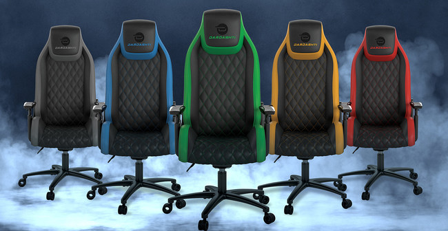 Commercial Grade, Next Gen Dardashti Gaming Chair. Gaming enthusiasts can choose from five accent colors.