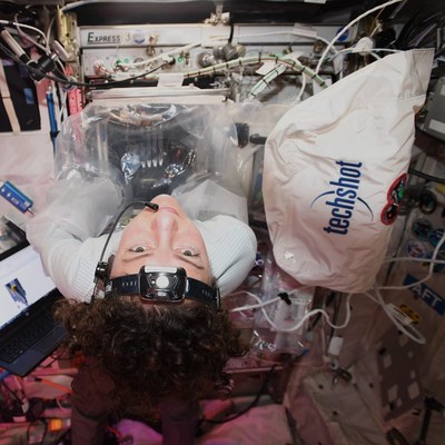 NASA Astronaut Jessica Meir aboard the International Space Station U.S. National Laboratory working with the privately owned 3D BioFabrication Facility (BFF). Operated by Techshot Inc., the BFF successfully printed with several types of human heart cells in space last month. A SpaceX cargo spacecraft splashes down this week with samples from the experiment. Photo courtesy of NASA