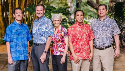 Left to Right: Dexter Kubota, Vice President of Bowers + Kubota Consulting; Brian Bowers, President of Bowers + Kubota Consulting; Cheryl Palesh, Vice President / Director of Engineering, Belt Collins Hawaii; Aaron Akau, President and Chief Executive Officer, Belt Collins Hawaii; and Mike Terry, Immediate Past President, Belt Collins Hawaii.