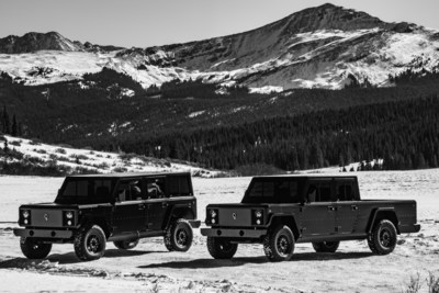 Bollinger Motors Files Patents for Electric Class 3 Vehicles. Pictured: Bollinger Motors B1 Sport Utility Truck and B2 Pickup Truck.