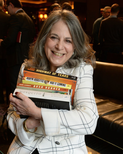 Noreen Taylor, founder of the RBC Taylor Prize, shows of the five short listed literary non-fiction books up for the 2020 RBC Taylor Prize. 

PHOTO TOM SANDLER (CNW Group/RBC Taylor Prize)