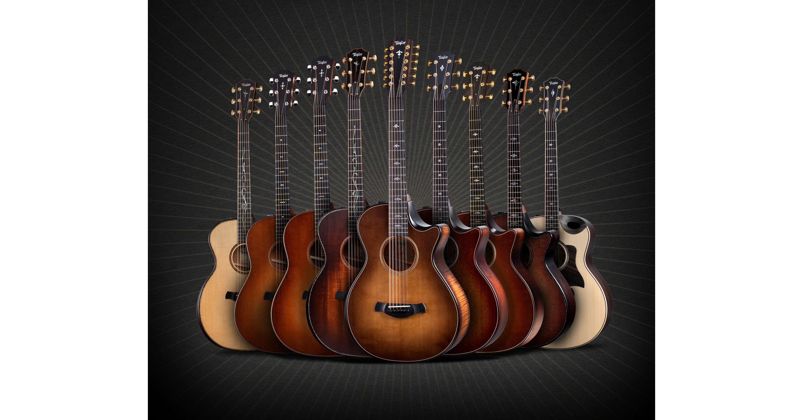 Золотая коллекция гитара. Новая гитара. Гитара Тейлор. Taylor GS Mini Guitars варианты покраски. NAMM 2023 гитара.