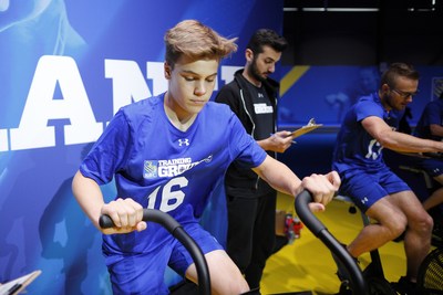 Athletes test their endurance at the 2019 RBC Training Ground National Final on September 14, 2019 at the Genesis Centre in Calgary. Photo by Kevin Light. (CNW Group/RBC)