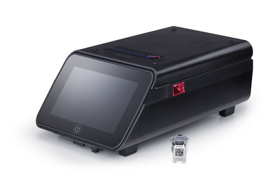 The ProciseDx instrument is about the size of a shoe box and can provide diagnostics results in as little as 2 minutes from a finger prick drop of blood.