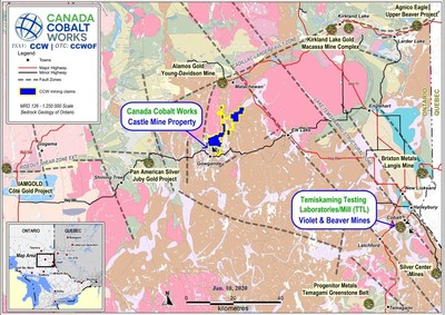 Fresh Assays Show Massive Native Silver Grades in Second Wedge Hole at Castle East Discovery (CNW Group/Canada Cobalt Works Inc.)