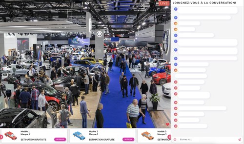 Livescale technology will make it possible for automotive enthusiasts worldwide to virtually attend unveilings of new models, and to also express their interest in said models using a prospect generating feature available only in America. (CNW Group/Palais des congrès de Montréal)
