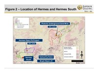 Figure 2 - Location of Hermes and Hermes South (CNW Group/Superior Gold)