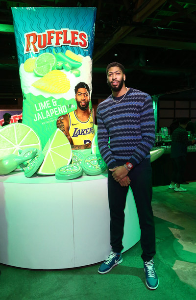 Anthony Davis attends the Anthony Davis Ruffles Lime & Jalapeno Chip Launch at City Market Social House on January 14, 2020 in Los Angeles, California. (Photo by Tommaso Boddi/Getty Images for Ruffles)
