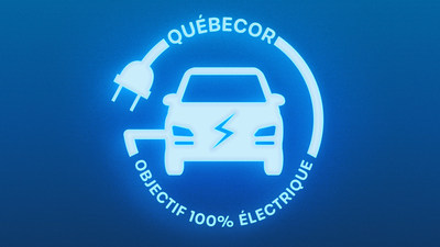 Logo: Quebecor's objective: 100% electric! (CNW Group/Quebecor)