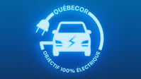 Logo: Quebecor's objective: 100% electric! (CNW Group/Quebecor)