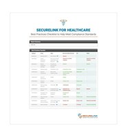 SecureLink Best Practices Checklist for Meeting Healthcare Compliance Standards