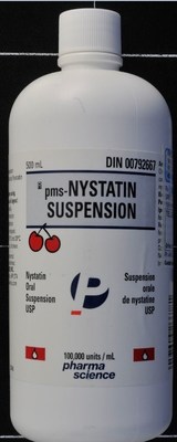 PMS-Nystatin Oral Suspension 100 000 units/mL (DIN 00792667) (Groupe CNW/Sant Canada)