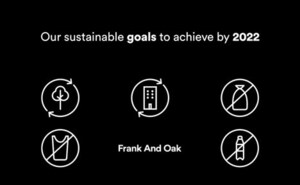 Frank And Oak announces new sustainability goals to be met by 2022
