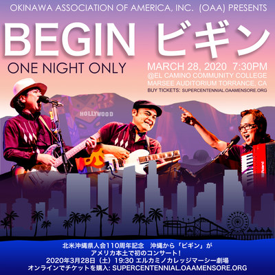 BEGIN's much anticipated Los Angeles concert is scheduled for 3.28.20 at Marsee Auditorium in Torrance, CA at 7:30pm. For more info: http://bit.ly/OAABEGIN.