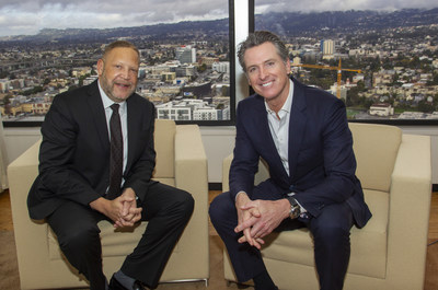 Kaiser Permanente Chairman and CEO Greg Adams and California Governor Gavin Newsom