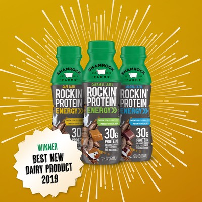 Shamrock Farms' Rockin' Protein Energy is named one of the best new dairy products of 2019 by Dairy Foods Magazine.