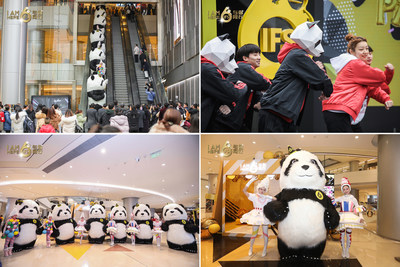 The public enjoy interactive experience with the cute and iconic panda