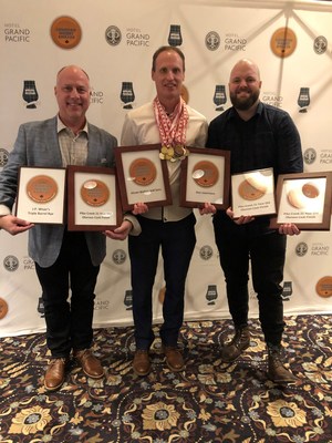 Corby Spirit and Wine's whiskies earned top accolades at the 2020 Canadian Whisky Awards (CNW Group/Corby Spirit and Wine Communications)