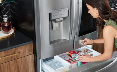 LG refrigerators with Craft Ice are the first of their kind in the industry and bring one of the most prolific beverage trends into the home by automatically making slow-melting round ice (measuring 2 inches in diameter) without the hassle of manually filling and freezing ice molds.