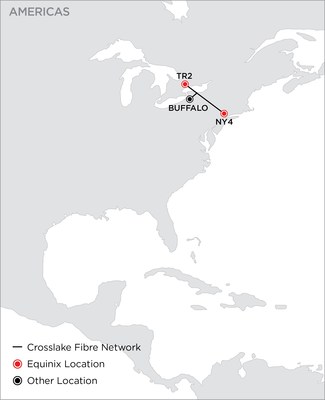 Crosslake Fibre selected Equinix to extend its backhaul capacity into Equinix TR2 IBX data center in Toronto and Equinix NY4 IBX in Secaucus, New Jersey
