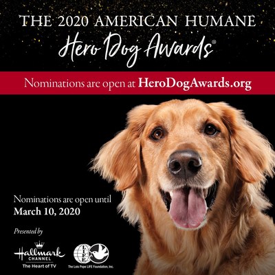 Know a courageous canine? Nominate your heroic hound for recognition in the 2020 American Humane Hero Dog Awards!