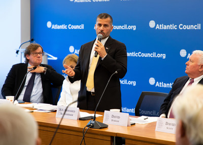 ENEC CEO Mohamed Al Hammadi speaking at the Atlantic Council in Washington, D.C.