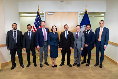 Members of the Emirates Nuclear Energy Corporation delegation at a meeting with officials at the US State Department in Washington, D.C.