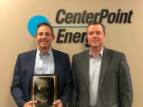 From left: Rob Ellis, vice president of Sales for CenterPoint Energy Services, and Kevin Huntsman, vice president of Sales for Mastio & Company