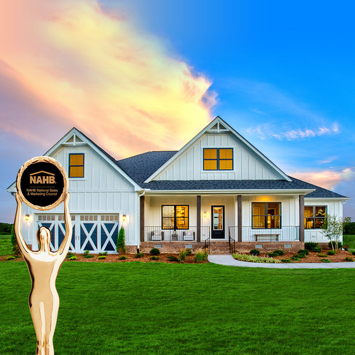 The Schumacher Homes Charleston Modern Farmhouse, located in Benson, NC, wins Gold Award for Best Interior Merchandising of a Model.