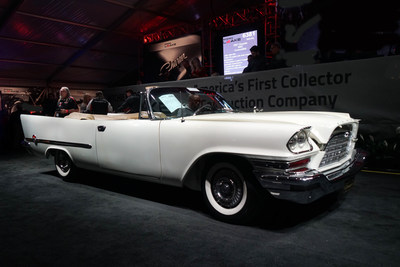 Leake Auctions sold US$17 million of vehicles at its inaugural Scottsdale, AZ event, including a 1957 Chrysler 300C convertible for a new world record price of US$357,500 (CNW Group/Leake Auctions)