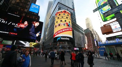 Chacha sends Chinese New Year greetings at New York's Times Square