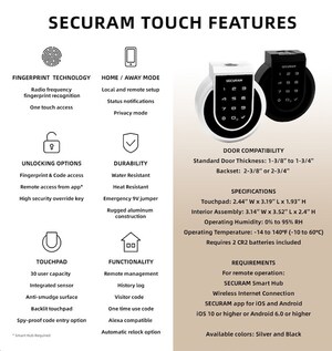 SECURAM Showcases New High-Security Smart Home Device, SECURAM Touch at SHOT Show in Las Vegas, following CES 2020 Win