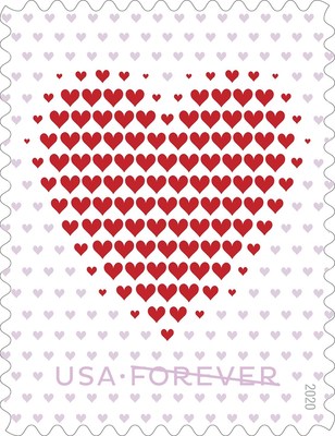 Made of Hearts Forever stamp is just right for thank-you notes, get-well cards or any occasion when love is the perfect message.