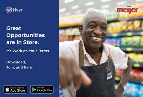 The pioneer of the modern retail super center, Meijer, is now on the forefront of today's retail employment experience. With Hyer, you can discover great flexible positions, work on your own terms and earn extra money at Meijer.